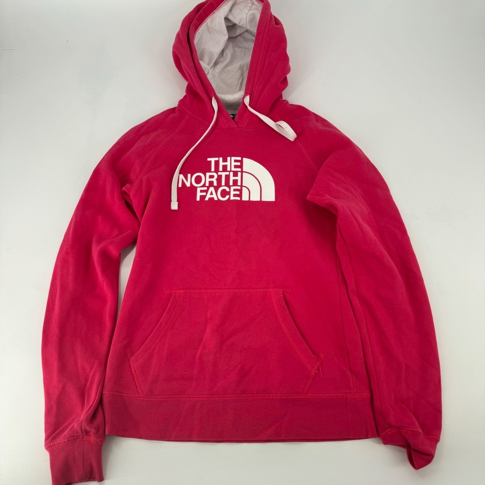 The North Face Pink Hoodie Sweatshirt Womens Size‎ S Pouch Pocket Hooded